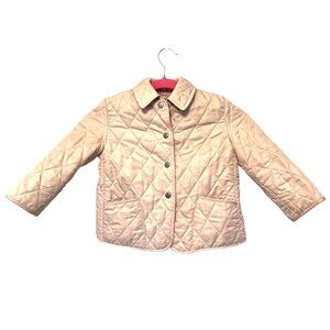 Burberry Baby Light Pink Diamond Quilted Barn Jacket Age 3/4